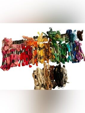 J&P Coats, Anchor and other brands Multi-Color Embroidery Floss Bundle
